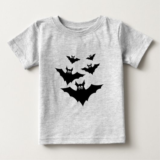 可愛カッコいいいハロウィンこうもりベビーシャツ ベビーTシャツ (正面)