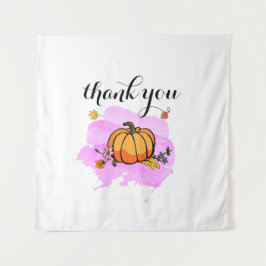 可愛カッコいいいモダン黄色のカボチャ愛好家ワードアート タペストリー