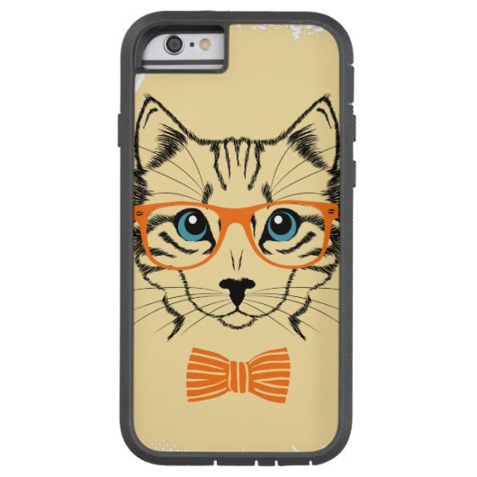 可愛カッコいいい猫ヒップスター Case-Mate iPhoneケース (裏面)