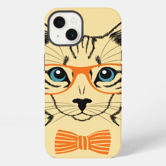可愛カッコいいい猫ヒップスター iPhoneケース (裏面)