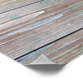 可愛カッコいいい鮮やか水色のヴィンテージ ポスター (角)