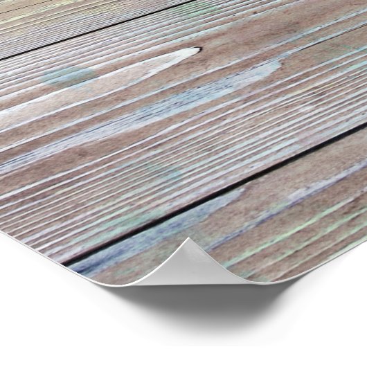 可愛カッコいいい鮮やか水色のヴィンテージ ポスター (角)