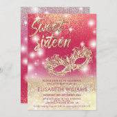 可愛カッコいいらしい仮装魅力的の輝きグラデーション 招待状 (正面/裏面)