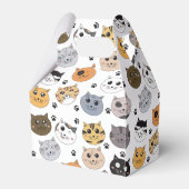 可愛カラフルいおもしろい猫と肉柄 フェイバーボックス (裏面サイド)