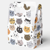 可愛カラフルいおもしろい猫と肉柄 フェイバーボックス (オープン)