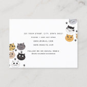 可愛カラフルいおもしろい猫と肉柄 名刺 (裏面)