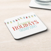 可愛カラフルいお洒落ストリングライト コースター (左側)