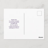 可愛カラフルいお洒落鳥ありがとう ポストカード (裏面)