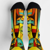 可愛カラフルいアお洒落ートキャット ソックス (上部)