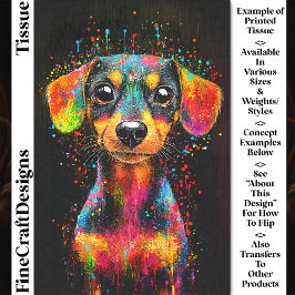 可愛カラフルいアポップ・アートのートダッシュント犬CT1デカップページ 薄葉紙