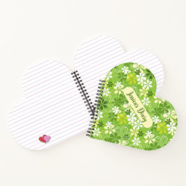 可愛カラフルいイラストレーションデイジーフローラルパターン ノートブック