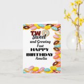 可愛カラフルいエレガントと甘い2歳 カード (黄色い花)