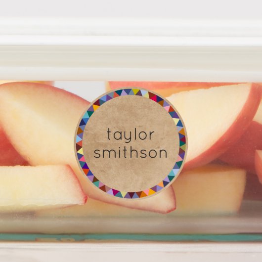 可愛カラフルいエレガント名パーソナライズされた称学校 ラベル (貼付)