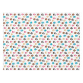 可愛カラフルいカップケーキ柄 テーブルクロス (正面(横))