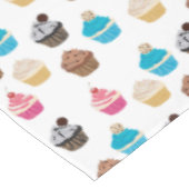 可愛カラフルいカップケーキ柄 テーブルクロス (アングル)