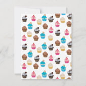 可愛カラフルいカップケーキ柄 ノートカード (裏面)