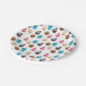 可愛カラフルいカップケーキ柄 ペーパープレート (アングル)