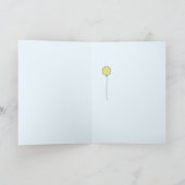 可愛カラフルいキッズ7誕生日はがき カード (内部)