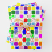 可愛カラフルいキューブ ラッピングペーパーシート (インサイチュ)