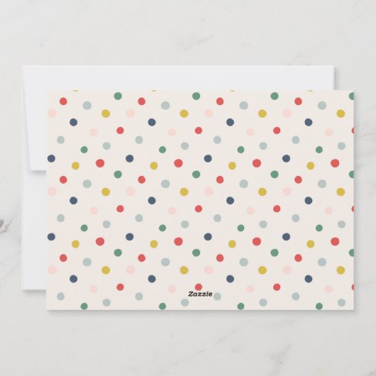 可愛カラフルいクリスマスの木モダンのカスタム写真 シーズンカード (裏面)