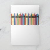 可愛カラフルいクレヨンサンキューカード カード (内部)