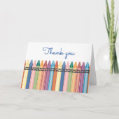 可愛カラフルいクレヨンサンキューカード カード (正面)