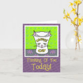 可愛カラフルいコ考えーヒー カード (黄色い花)