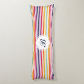 可愛カラフルいストライプの柄 ボディピロー (裏面 (縦))