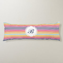 可愛カラフルいストライプの柄 ボディピロー