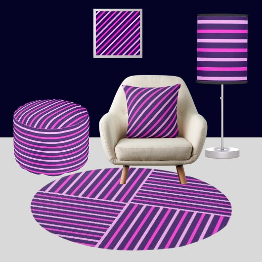 可愛カラフルいストライプ柄 ポスター