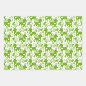 可愛カラフルいダックスラッピング紙セット3 ラッピングペーパーシート (正面3)