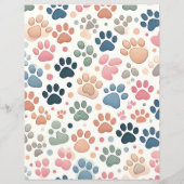 可愛カラフルいチワホアドッグスクラップブック紙 (裏面)