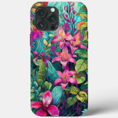 可愛カラフルいトロピカルハワイアンガーデンNo. 1109 Case-Mate iPhoneケース (裏面)
