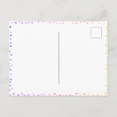 可愛カラフルいドガーリーット写真誕生日 ポストカード (裏面)