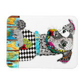 可愛カラフルいドッグマグネット3"x4" マグネット (横)