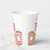 可愛カラフルいドーナツ二歳の誕生日 紙コップ (右)