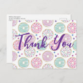 可愛カラフルいドーナツ ポストカード (正面/裏面)