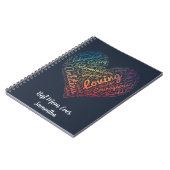 可愛カラフルいハート言葉ノートmoms & kids ノートブック (左側)