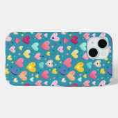 可愛カラフルいハート Case-Mate iPhoneケース (裏面 (横))