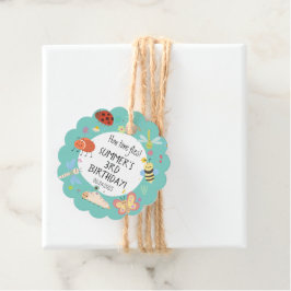 可愛カラフルいバグ子供の誕生日 フェイバータグ