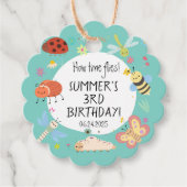 可愛カラフルいバグ子供の誕生日 フェイバータグ (正面)