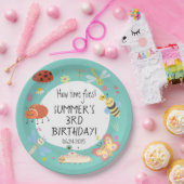 可愛カラフルいバグ子供の誕生日 ペーパープレート (パーティー)