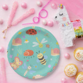 可愛カラフルいバグ子供の誕生日 ペーパープレート (パーティー)