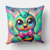 可愛カラフルいビーキャラクターホールディングスター クッション (裏面)