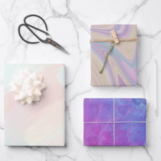 可愛カラフルいピガーリーンク ラッピングペーパーシート (正面)