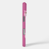 可愛カラフルいピンクのフクロウが紫から色に変わる Case-Mate iPhoneケース (裏面 / 右)