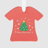 可愛カラフルいフェスティバルメリークリスマスツリー オーナメント (裏面)