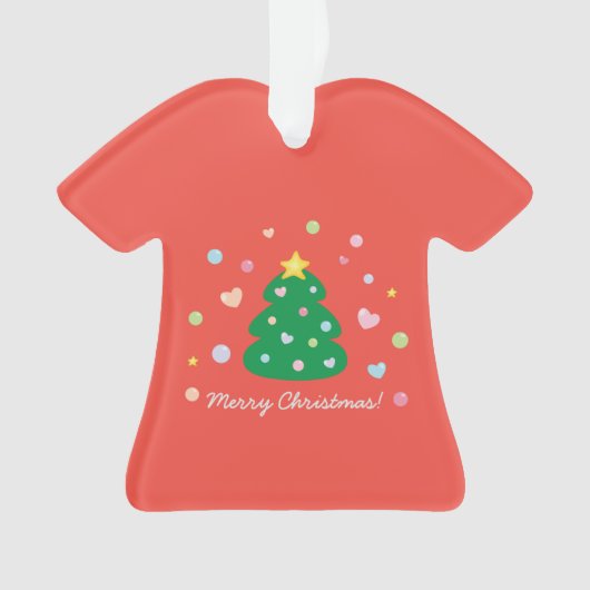 可愛カラフルいフェスティバルメリークリスマスツリー オーナメント (正面)