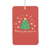 可愛カラフルいフェスティバルメリークリスマスツリー カーエアーフレッシュナー (正面)