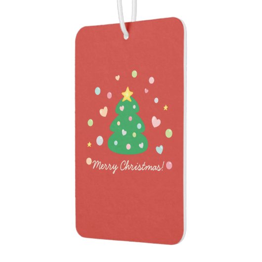 可愛カラフルいフェスティバルメリークリスマスツリー カーエアーフレッシュナー (左)